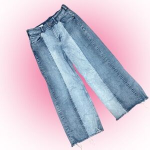 GAP Two-Tone Blue Flare Jeans